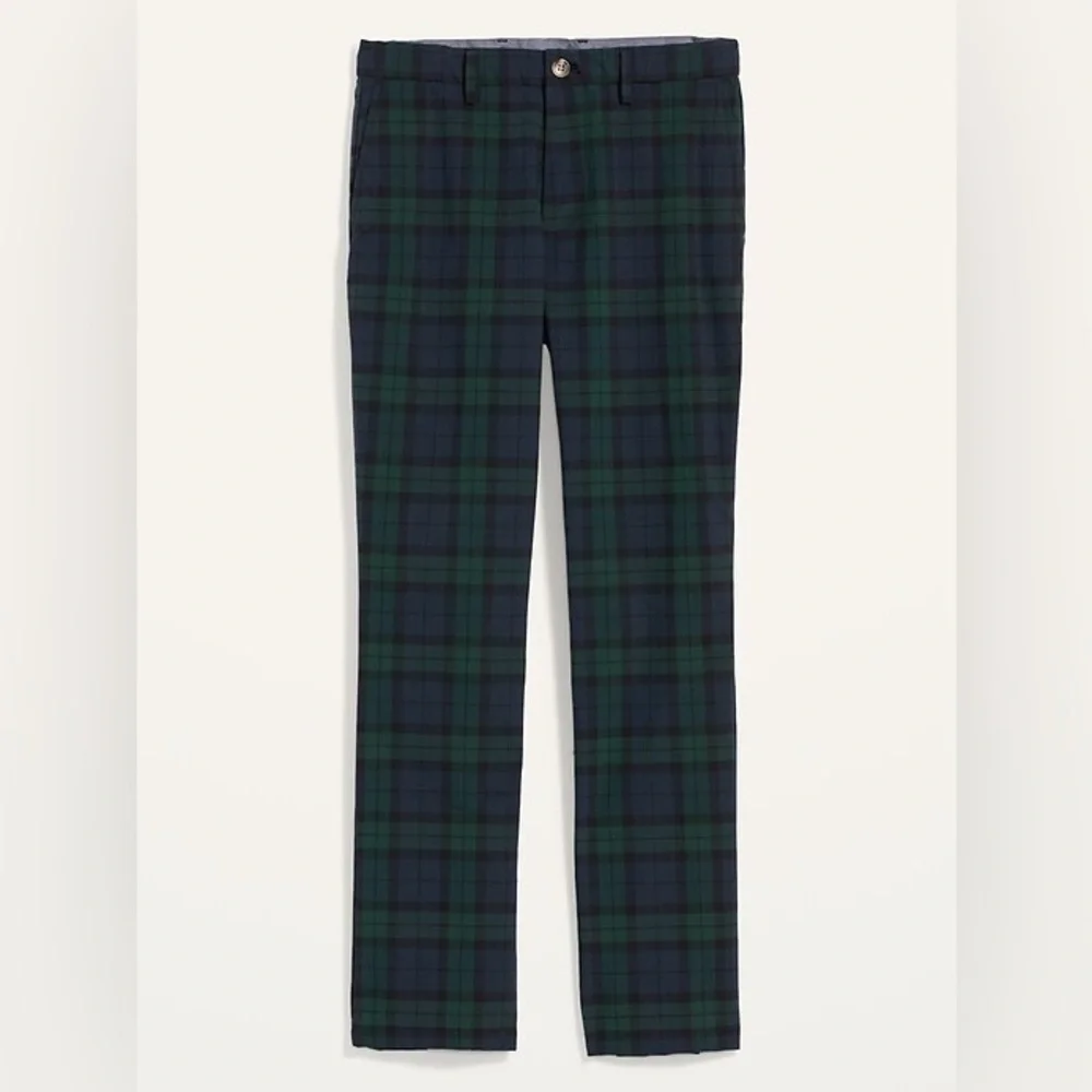 Old Navy Blackwatch Plaid Ultimate Straight Built-In Flex Chino Pants 28x30